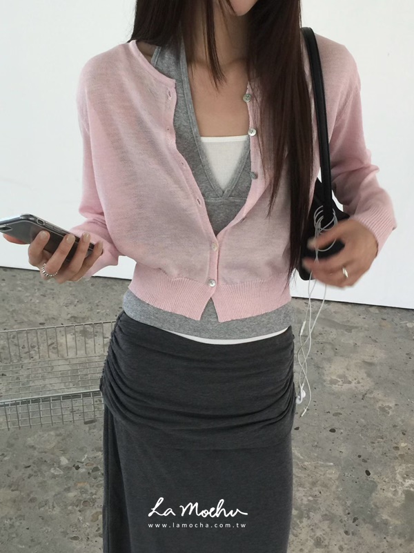 微透螺紋貝殼扣外套
